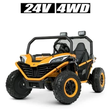 Двухместный детский электромобиль багги M 4969 EBLR-7 (24V) оранжевый, моторы 4х80W фото 21