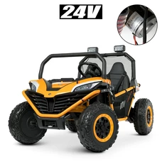 Двухместный детский электромобиль багги M 4969(2) EBLR-7 (24V) оранжевый, моторы 2х150W фото 21