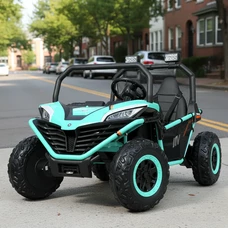 Двухместный детский электромобиль багги M 4969(2) EBLR-15 (24V) бирюзовый, моторы 2х150W