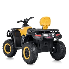 Детский квадроцикл на аккумуляторе M 4868 EL-2-6 (24V) черно-желтый, 4 мотора фото 21
