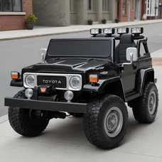 Двухместный детский электромобиль джип M 4968 EBLR-2 (24V) черный, 4 мотора