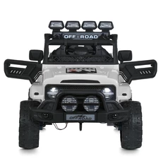 Детский электромобиль джип JJ 2122 EBLR-1 белый, мягкое сиденье фото 14