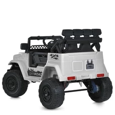Детский электромобиль джип JJ 2122 EBLR-1 белый, мягкое сиденье фото 21