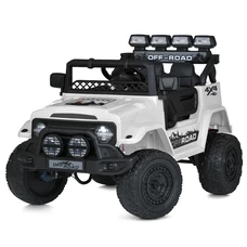 Детский электромобиль джип JJ 2122 EBLR-1 белый, мягкое сиденье фото 37