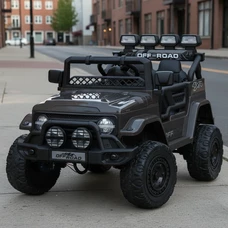 Детский электромобиль джип JJ 2122 EBLR-2 черный, мягкое сиденье