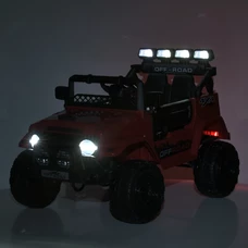 Детский электромобиль джип JJ 2122 EBLR-3 красный, мягкое сиденье фото 54