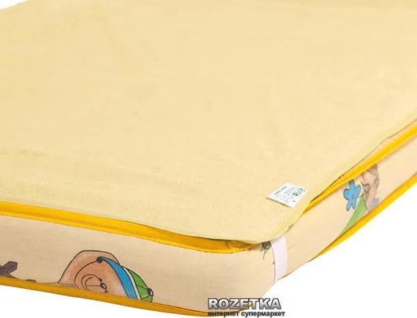 Непромокаемая пеленка-наматрасник Эко Пупс 2 в 1 Classic 60х80 см Желтая (КНАМ8060ж)