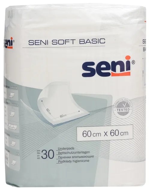 Одноразовые пеленки Seni Soft Basic 60х60 см 30 шт (5900516692308)