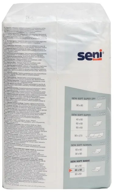 Одноразовые пеленки Seni Soft Basic 60х60 см 30 шт (5900516692308)