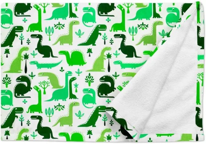 Пеленка Cosas Бязь Diaper_DinoGreen 70х120 см Белая (4822052024416)