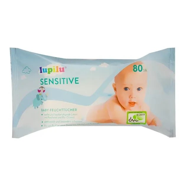 Влажные салфетки Lupilu Sensitive 80 шт