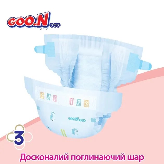 Подгузники GOO.N Plus для детей 9-14 кг размер L 54 шт (843336)