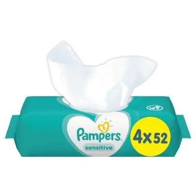 Влажные салфетки Pampers Sens 4x52 (8001841062624). 45801