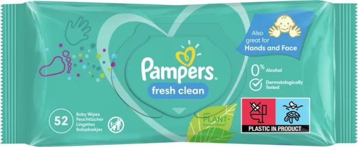 Детские влажные салфетки Pampers Fresh Clean 52 шт (8001841041360)