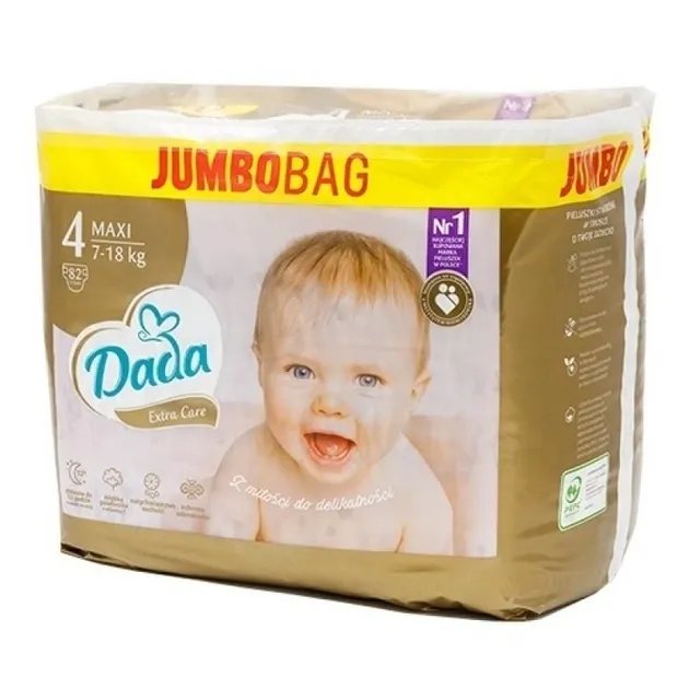 Підгузки Dada Extra Care 4 MAXI 82 шт / 7‑18 кг JUMBO BAG