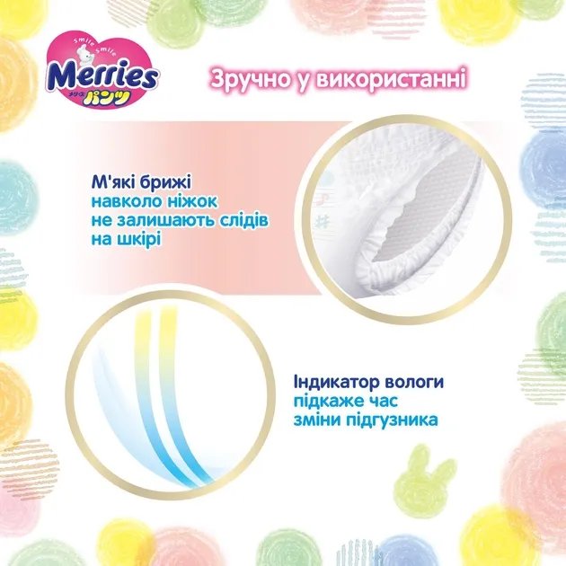 Подгузники-трусики Merries S 4-8 кг 62 шт (4901301316073)