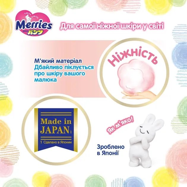 Подгузники-трусики Merries Ultra Jumbo M 6-11 кг 74 шт (4901301259691)