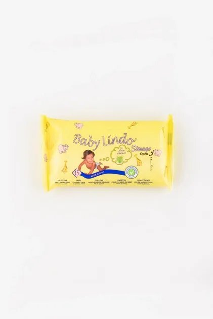 Детские влажные салфетки BABY LINDO с экстрактом алоэ 15 шт (8014002000366)