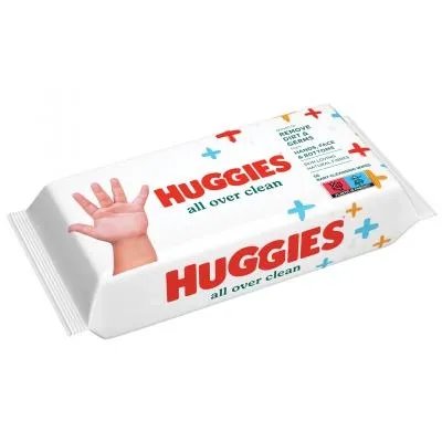 Детские влажные салфетки Huggies OverClean 56 шт (5029053567822). 57400