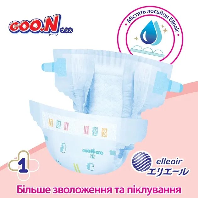 Подгузники Goo.N Plus для детей 6-11 кг размер M, на липучках, унисекс 128 шт (843335-2)