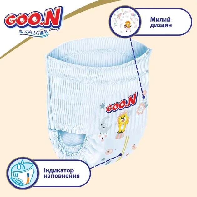 Трусики-подгузники Goo.N Premium Soft для детей 9-14 кг размер 4 (L), унисекс 88 шт (8680007299403)