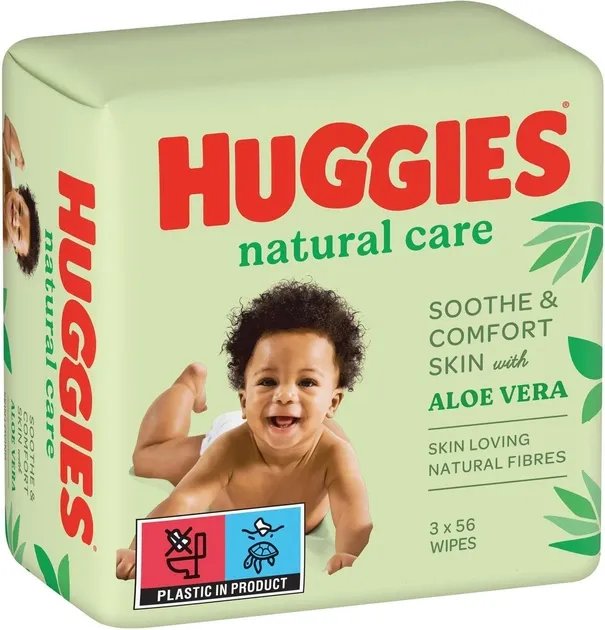 Влажные салфетки Huggies Natural Care 3х56 шт/уп (2707003)