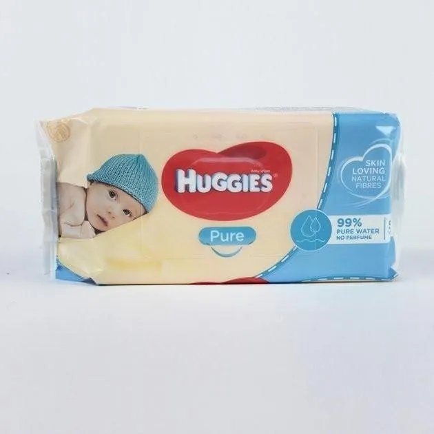 Влажные салфетки Huggies Pure Natural Fibres 56 шт/уп (2706198)