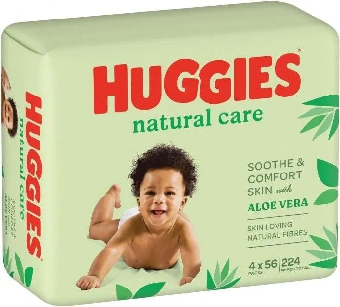 Влажные салфетки Huggies Natural Care 4х56 шт/уп (2706019)