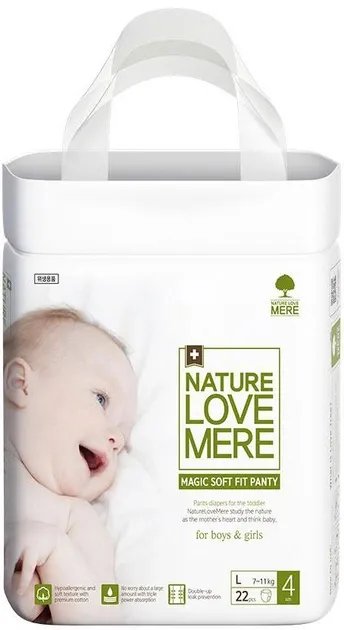 Подгузники-трусики NatureLoveMere Magic Soft Fit размер L 22 шт (8809402093694)