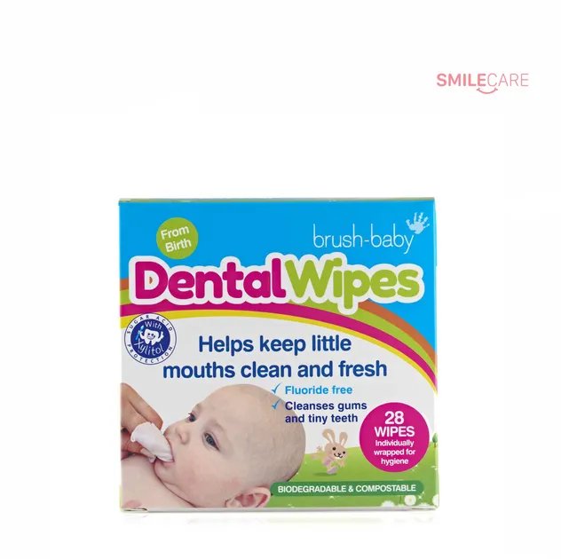 Дентальные салфетки Brush-Baby Dental Wipes 28 штук