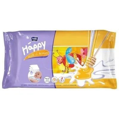 Детские влажные салфетки Bella Baby Happy Milk & Honey Mega 64 шт 590051642137