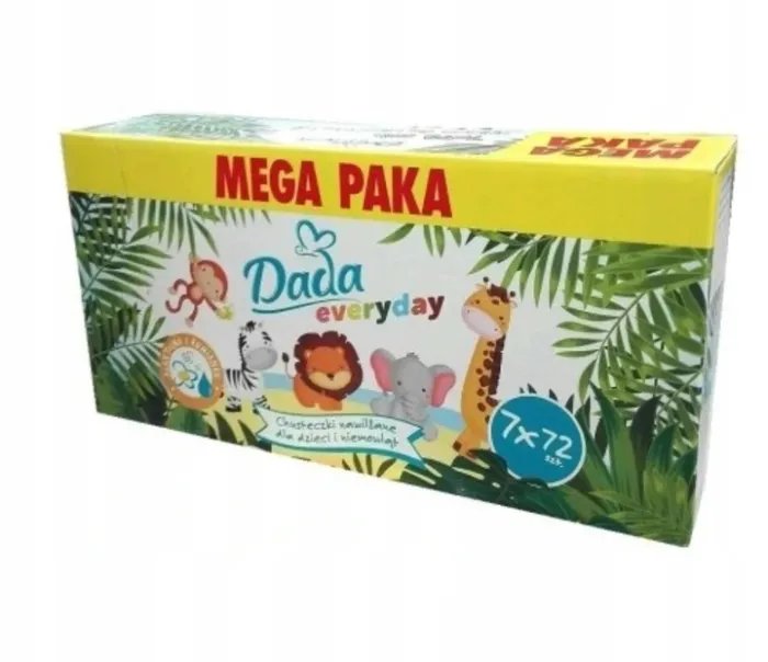 Дитячі вологі серветки Dada Everyday 7x72 штуки MEGA PAKA