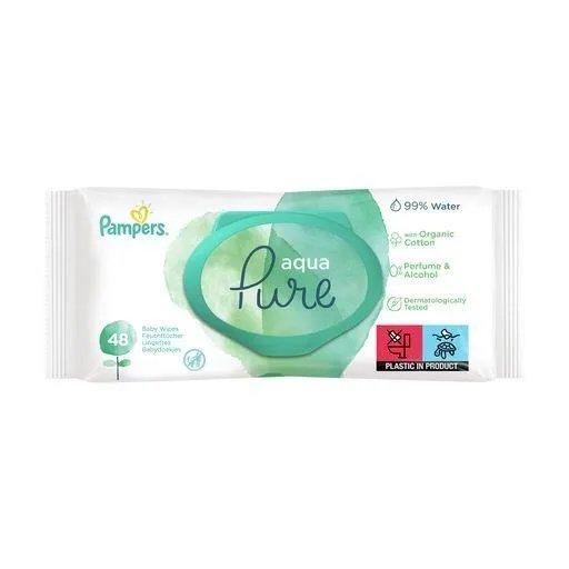 Влажные салфетки Pampers Aqua Pure с клапаном 2x48 = 96шт