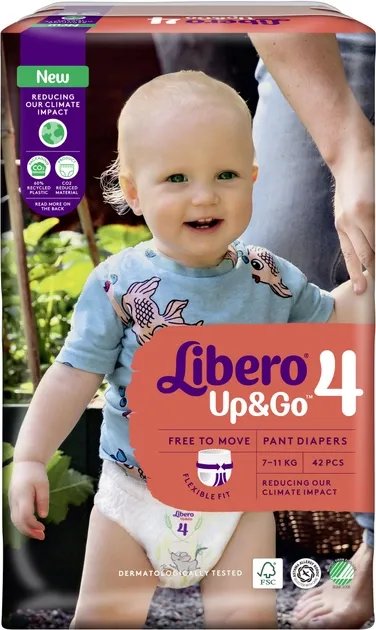 Подгузники-трусики Libero Up&Go 7-11 кг Размер 4 42 шт (7322541742243)