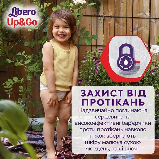 Подгузники-трусики Libero Up&Go 13-20 кг Размер 6 34 шт (7322541742861)