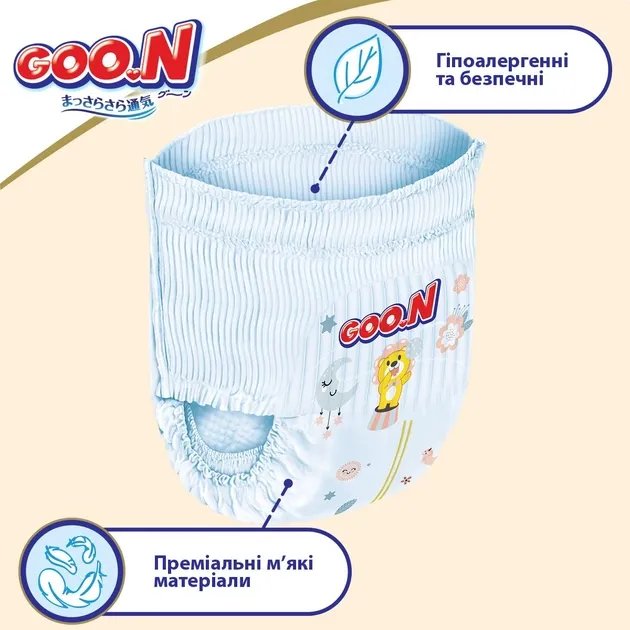 Трусики-подгузники Goo.N Premium Soft размер 4 L 9-14 кг унисекс 44 шт (863228) (4902011862287)