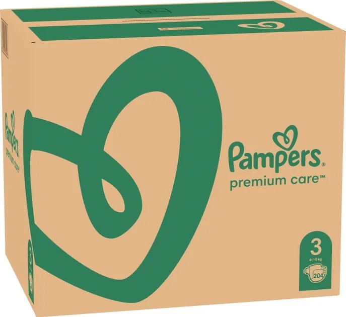 Подгузники Pampers Premium Care Размер 3 (Midi) 6-10 кг 204 шт (8001090379498)