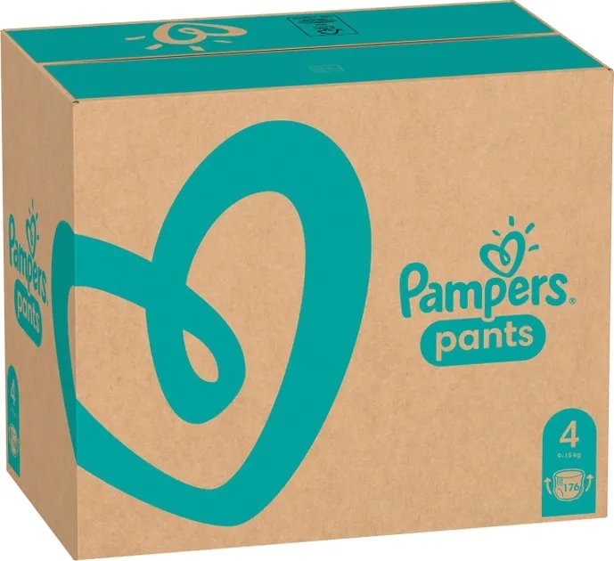 Подгузники-трусики Pampers Pants Размер 4 (9-15 кг) 176 шт (8001090807922_8006540068557)