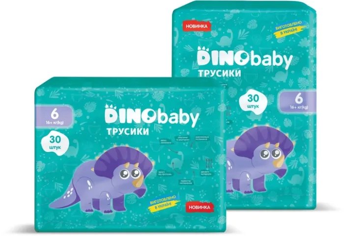 Подгузники-трусики DinoBaby 6 16+ кг 30 шт (4823098413974)