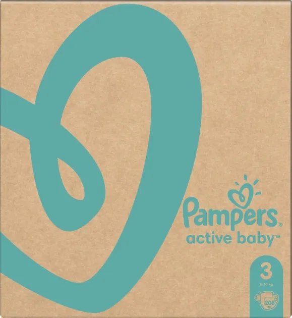 Подгузники Pampers Active Baby Размер 3 (Midi) 6-10 кг 208 шт (8001090910745)