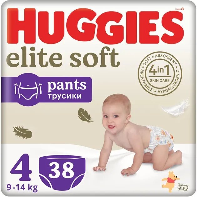 Трусики-подгузники Huggies Elite Soft Pants 4 (9-14 кг) 38 шт (5029053549323)