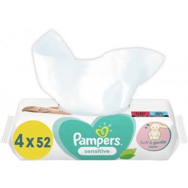 Детские влажные салфетки Pampers Sensitive, 208 шт