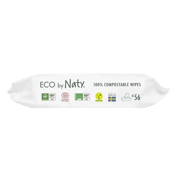 Салфетки влажные детские ECO BY NATY без запаха 56 шт.