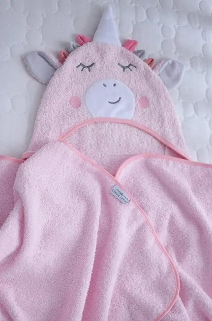 Пеленка после купания Baby Veres Unicorn pink 80х120 см 190.54