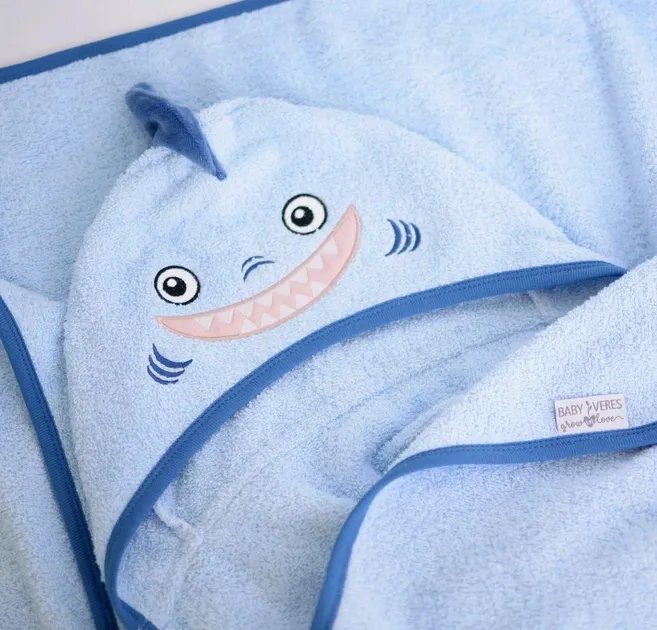 Пеленка после купания Baby Veres Shark blue 80х120 см 190.52