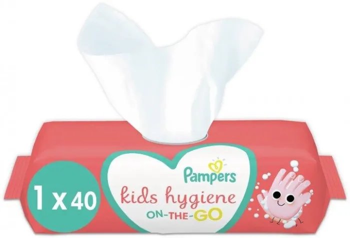 Дитячі вологі серветки Pampers Kids Hygiene On-the-go 40 шт. (8006540222089)