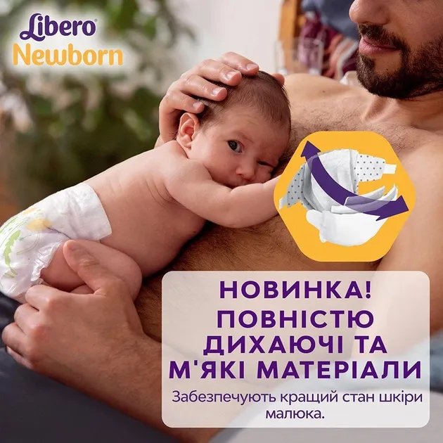 Подгузники Libero Newborn 3-6 кг размер 2 86 шт (7322541756677)