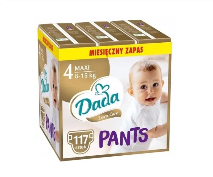 Підгузки - трусики Dada Extra Care Pants 4 MAXI для дітей вагою 8-15 кг, 117 шт (3 пачки в заводському ящику)
