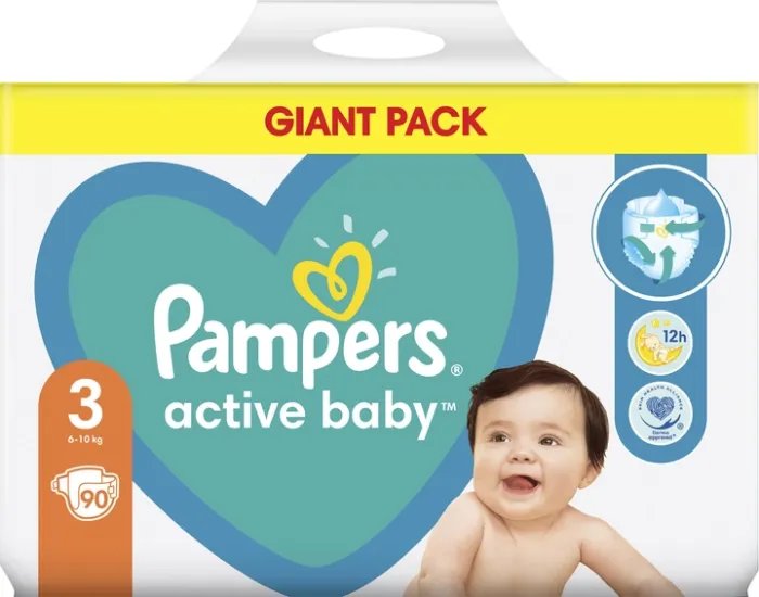 Подгузники Pampers Active Baby Размер 3 (Midi) 6-10 кг 90 шт (8001090949455)