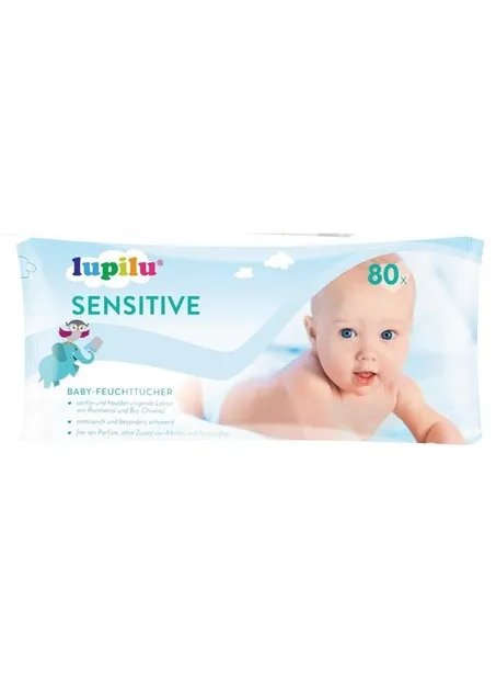 Вологі серветки дитячі Lupilu Sensitive 80шт